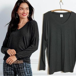 CAbi Dark Heather Grey Serenity Tee